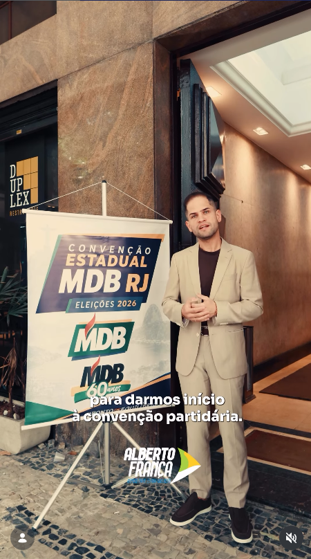 Alberto França oficializa candidatura a deputado estadual na Convenção Estadual do MDB-RJ